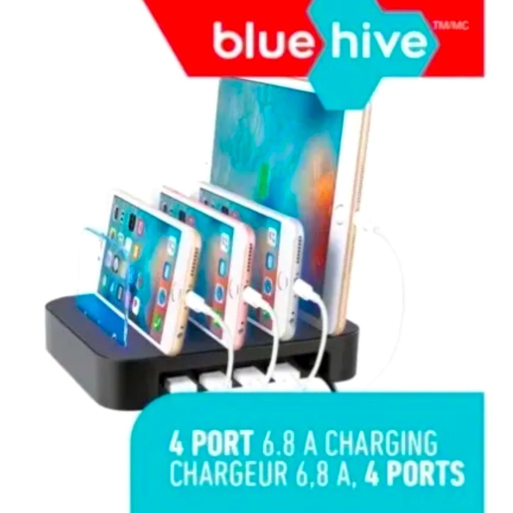 bh 4 Port Charging Station , LED Charge Indicator 6.8A - Universal